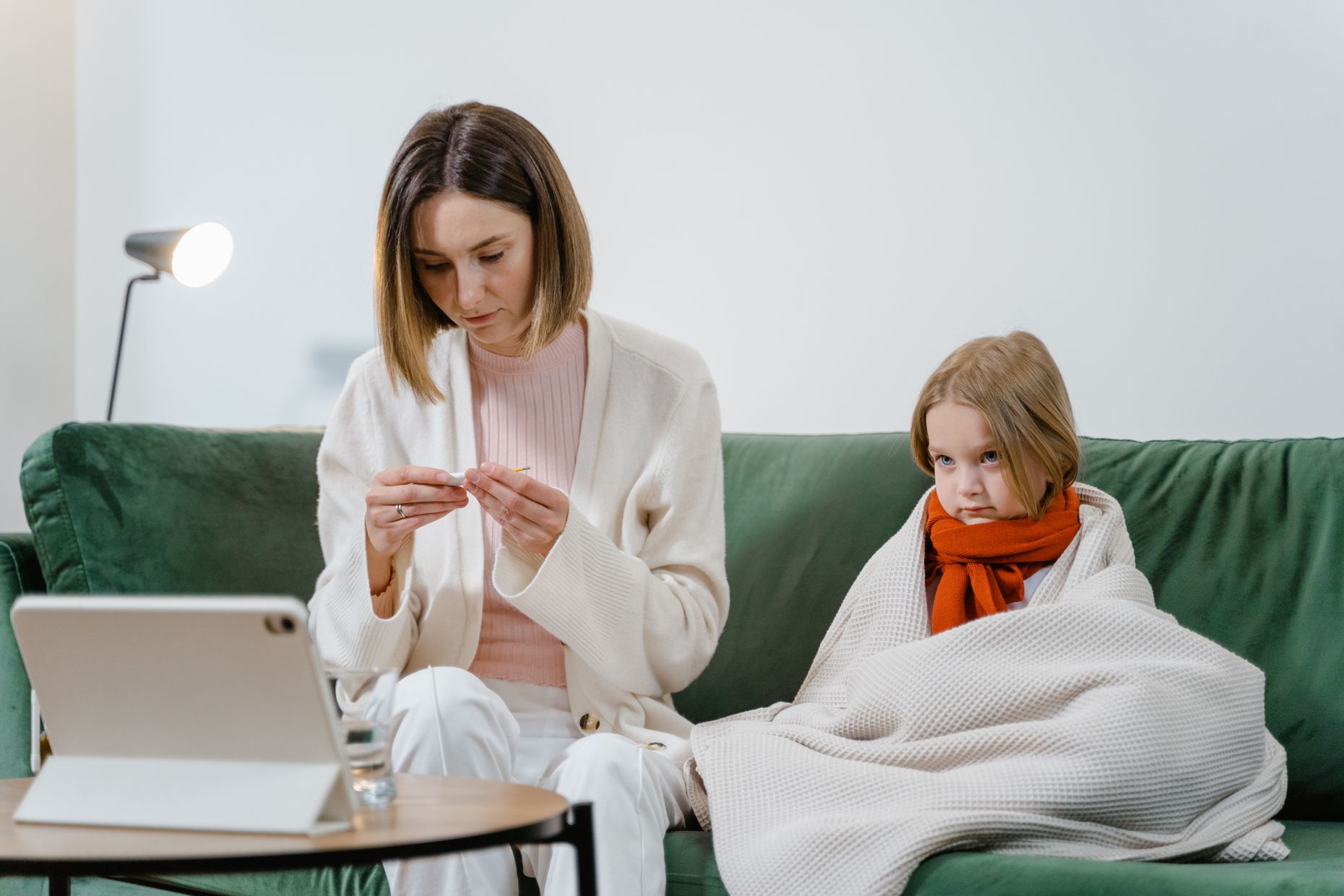 Mother and sick daughter