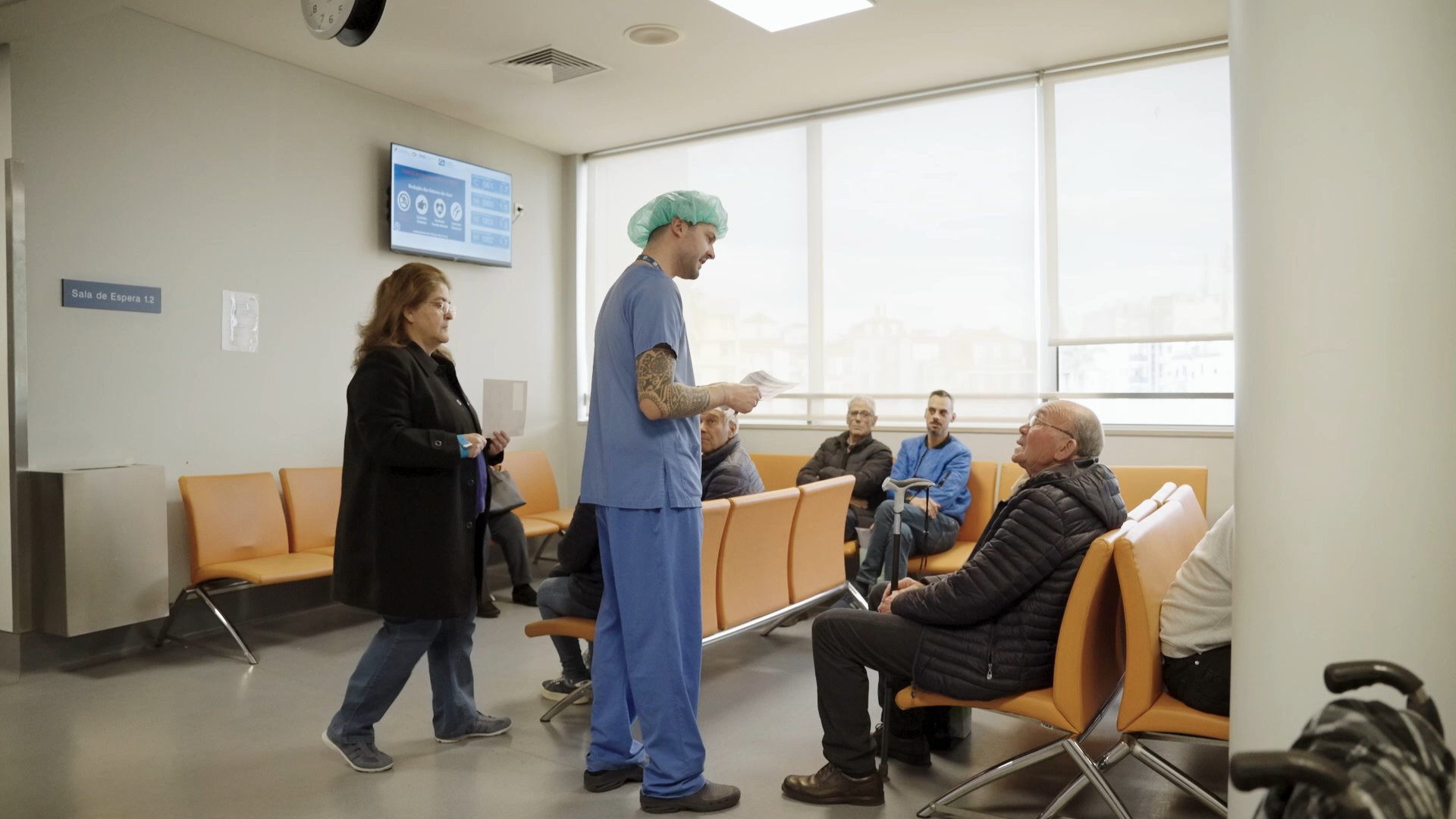 Surgical team performing a procedure