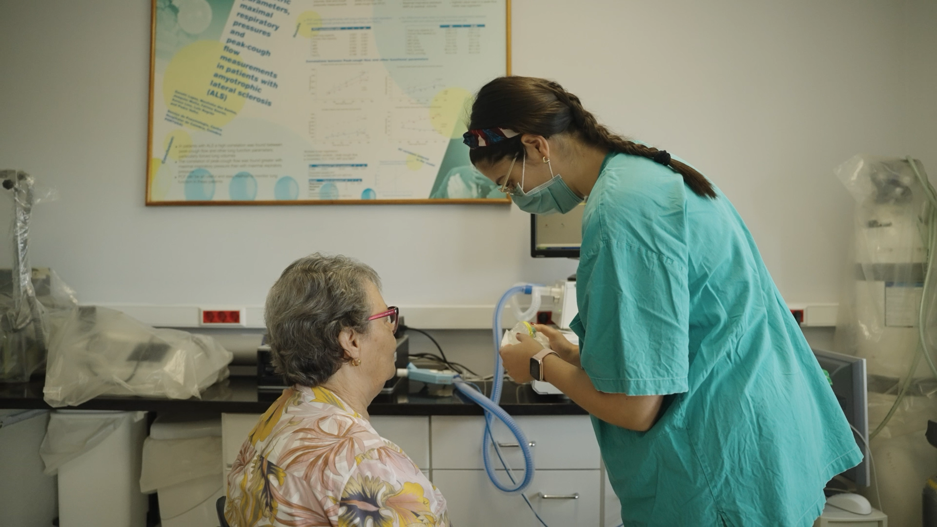 Clinician on a telemedicine consultation